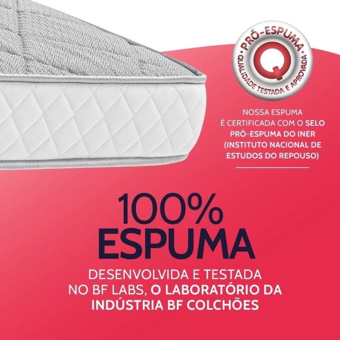 Colchão Casal Espuma D33 A Vácuo Ortopédica Certificada 138x188x17cm – bf Colchões - Imagem 2