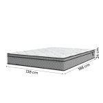 Colchão Casal Molas Ensacadas Mirage 138x188x24cm Cinza/Branco Umaflex – Suporta até 120kg por Pessoa - Imagem 2