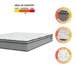 Colchão Casal Molas Ensacadas Mirage 138x188x24cm Cinza/Branco Umaflex – Suporta até 120kg por Pessoa - Imagem 3
