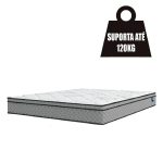 Colchão Casal Molas Ensacadas Mirage 138x188x24cm Cinza/Branco Umaflex – Suporta até 120kg por Pessoa - Imagem 4