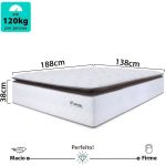 Colchão Casal Molas Ensacadas com Pillow Top Extra Conforto 138x188x38cm – Premium Sleep – BF Colchões - Imagem 2