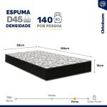Colchão de Espuma D45 Ortobom Airtech 150 D45 Solteiro 88cm - Imagem 3