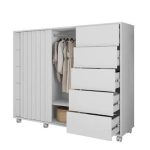 Comoda Caemun Pegasus 2 Portas 5 Gavetas Branco - Imagem 3