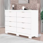 Cômoda Isadora Com 8 Gavetas Em Mdf Premium E Kit De Pés Tuboarte Branco