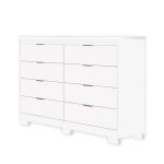 Cômoda Isadora Com 8 Gavetas Em Mdf Premium E Kit De Pés Tuboarte Branco - Imagem 2