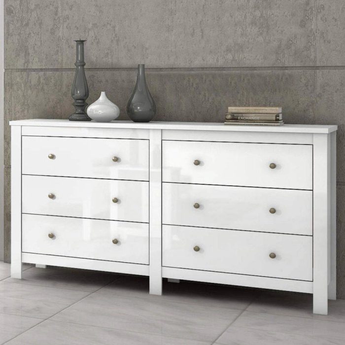 Cômoda Maggiore Lopas 6 Gavetas Horizontal Branco - Imagem 1