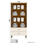 Cristaleira Liz Off White Nature – Henn - Imagem 2