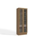 Cristaleira Sala Jantar Botanic M628 c 2 Portas de Vidro e 1 Gaveta 50cm NogueiraFendi – Kappesberg