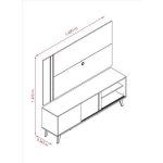Estante Cronos para TV de até 65 polegadas – Calacata  Off White – Madetec - Imagem 2