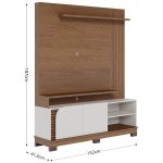 Estante Home Para Tv 65 Polegadas Jurere Amendoa Off White Matte Clb Amendoa Off White Matte - Imagem 3