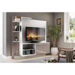 Estante Tv 55 E 2 Portas Denver Multimóveis V2473 Branca/Lacca Fumê Branco/Lacca Fumê - Imagem 2