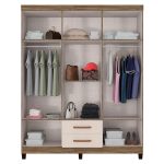Guarda Roupa Casal Ambiente Modena 6 Portas Teka Champagne – Incorplac - Imagem 3