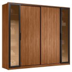 Guarda Roupa Casal Laredo Nogueira Touch Flex com Vidro Reflecta Demóbile – Demartêz - Imagem 2