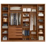 Guarda Roupa Casal Laredo Nogueira Touch Flex com Vidro Reflecta Demóbile – Demartêz - Imagem 4