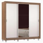 Guarda Roupa Casal Madesa Lyon 3 Portas de Correr com Espelho 2 Gavetas com Pés - Imagem 2