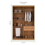 Guarda-Roupa Casal Malibu 4 pt 2 gv Imbuia - Imagem 3