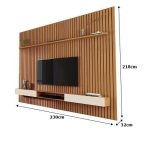 Painel Para TV Até 85 Polegadas Ripado Verdadeiro Versátil 2.22.2 Com Nicho NatureOff White – Giga Móveis - Imagem 3
