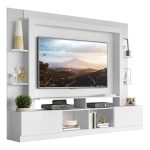 Rack Estante c Painel TV 65 e 2 portas Oslo Multimóveis Branco - Imagem 2