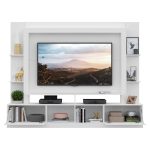 Rack Estante c Painel TV 65 e 2 portas Oslo Multimóveis Branco - Imagem 3