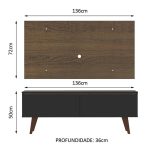 Rack Madesa Le Mans e Painel para TV até 55 Polegadas 2 Portas - Imagem 3