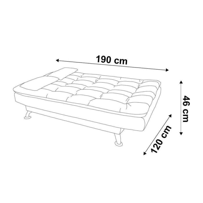 Sofá-Cama 3 Lugares Casal Premium Suede Cinza - Imagem 9