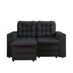 Sofá 2 Lugares Retrátil Lubeck Plush Suede Grafite 140 cm - Imagem 2