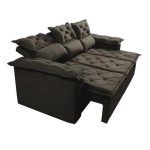 Sofá 3 Lugares Retrátil e Reclinável Cama inBox Compact 2,00m Velusoft Café - Imagem 3