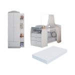 Berço Cômoda Com Colchão Incluso E Guarda-roupa 2 Portas 1 Gaveta Multimóveis Mp4348