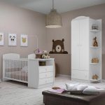 Berço Cômoda Com Guarda-roupa 2 Portas 1 Gaveta Multimóveis Mp4372