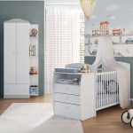 Berço Cômoda Com Guarda-roupa 2 Portas 1 Gaveta Multimóveis Mp4347