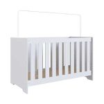 Berço Multifuncional Com Colchão (130x60cm) Aconchego Branco - Imagem 2