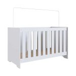 Berço Multifuncional Com Colchão (130x60cm) Aconchego Branco