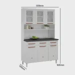Armário de Cozinha em Aço Triplo 6 Portas 3 Gavetas Mirage New Telasul - Imagem 3
