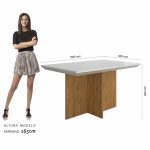 Mesa Com 4 Cadeiras Duda 1,36 Cin/off White/bege – Móveis Arapongas - Imagem 2