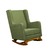 Poltrona De Amamentação Balanço Diana Com Puff Boucle Verde - Lg Decor Baby - Imagem 3