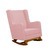 Poltrona De Amamentação Balanço Diana Com Puff Linho Rose - Lg Decor Baby - Imagem 3