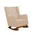 Poltrona De Amamentação Balanço Diana Com Puff Veludo Bege - Lg Decor Baby - Imagem 3