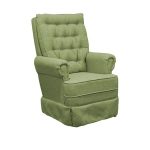 Poltrona De Amamentação Balanço Ellen Com Puff - Lg Decor Baby Boucle Verde - Imagem 2