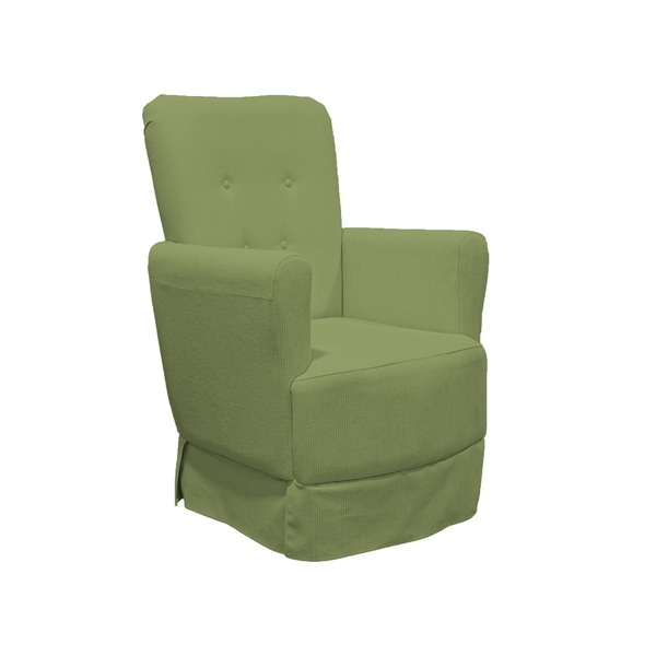 Poltrona De Amamentação Balanço Lis Com Puff Boucle Verde - Lg Decor Baby - Imagem 1