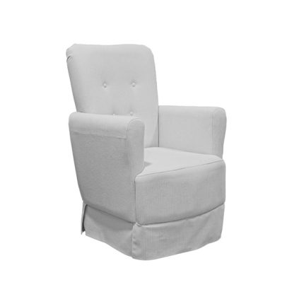 Poltrona De Amamentação Balanço Lis Com Puff - Lg Decor Baby Veludo Cinza