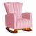 Poltrona De Amamentação De Balanço Estofado Emilly Suede Rosa - Imagem 3
