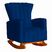 Poltrona De Amamentação De Balanço Estofado Emilly Suede Azul Marinho - Imagem 3