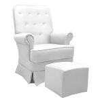 Poltrona De Amamentação Laura Com Balanço E Puff Cor Branco Phoenix Baby - Imagem 2