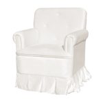 Poltrona Para Quarto Amamentação Com Balanço Suede - Suede Branco - Imagem 2