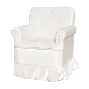 Poltrona Para Quarto Amamentação Com Balanço Suede - Suede Branco - Imagem 2