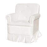 Poltrona Para Quarto Amamentação Com Balanço Suede - Suede Branco