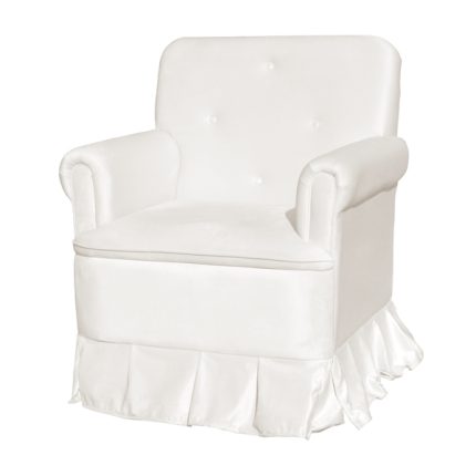 Poltrona Para Quarto Amamentação Com Balanço Suede - Suede Branco