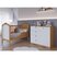 Quarto De Bebê 2 Peças Com Berço Cômoda 4 Gavetas Espresso Móveis Nature/branco - Imagem 3