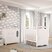 Quarto De Bebê Berço, Cômoda 4 Gavetas 1 Porta Happy Espresso Móveis Branco - Imagem 3