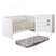 Quarto De Bebê Com Berço Com Colchão Suporte Life 100% Mdf E Cômoda 100% Mdf 1 Porta 4 Gavetas Life Branco - Imagem 3